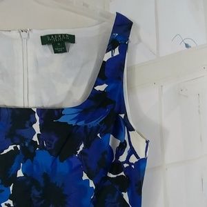 Ralph Lauren dress midi bodycon blue NWOT